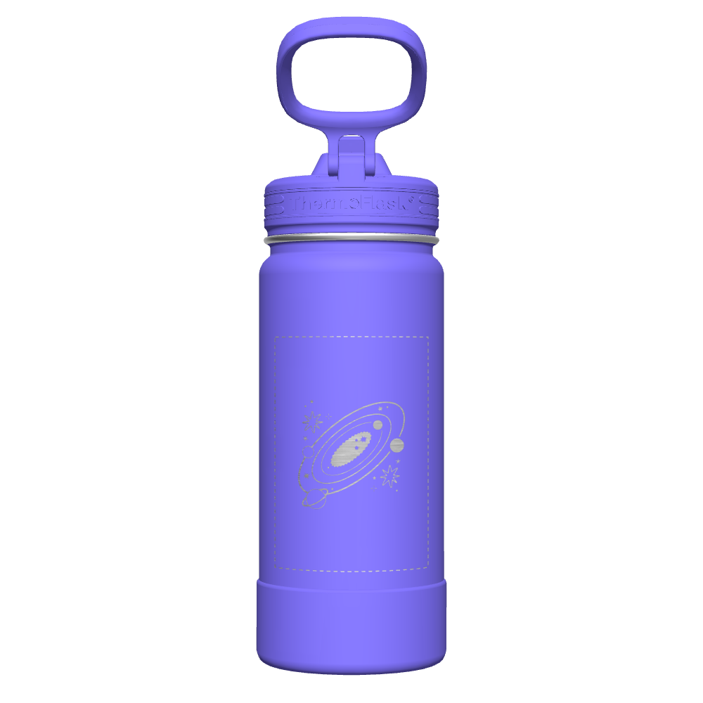 16 oz Kids Water Bottle 2 Pack w/ Straw Lid - customized