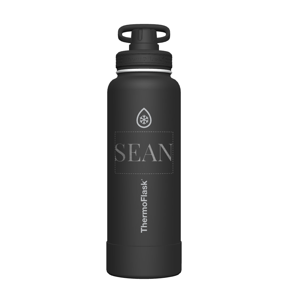 40 oz Bottle 2 Pack w/ Spout Lid + Straw Lid - customized