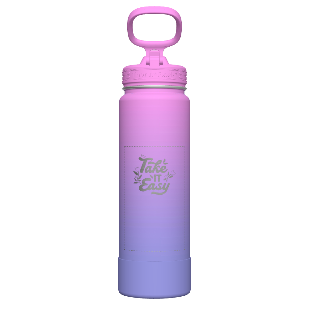 24oz Water Bottle with Straw Lid - customized