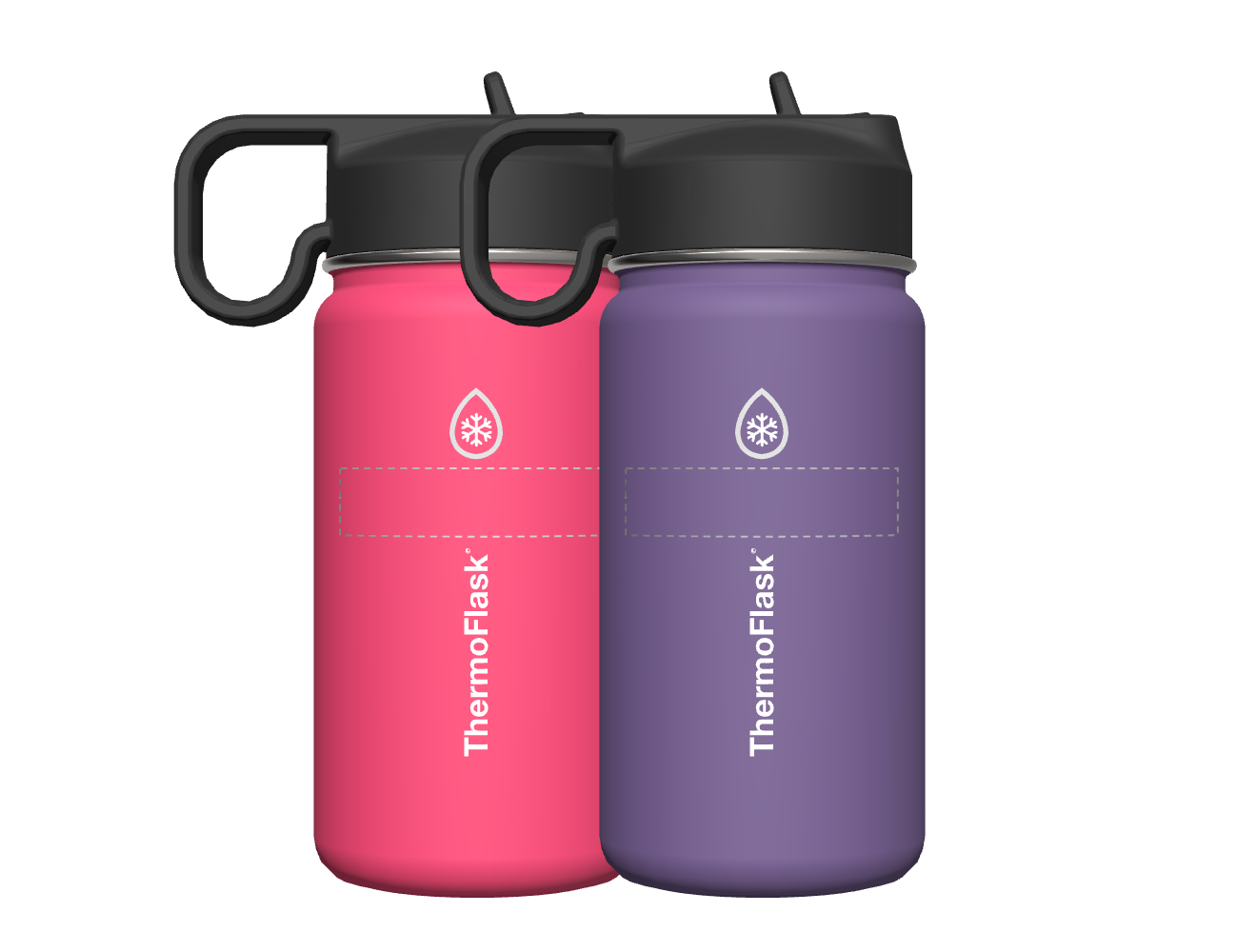 14 oz Kids Bottle 2 Pack w/ Straw Lid - customized