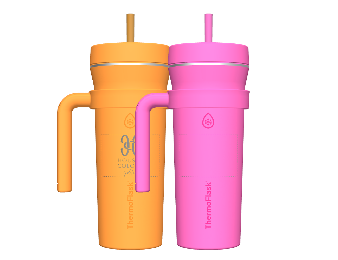 32oz Tumbler with Handle 2 Pack - customized