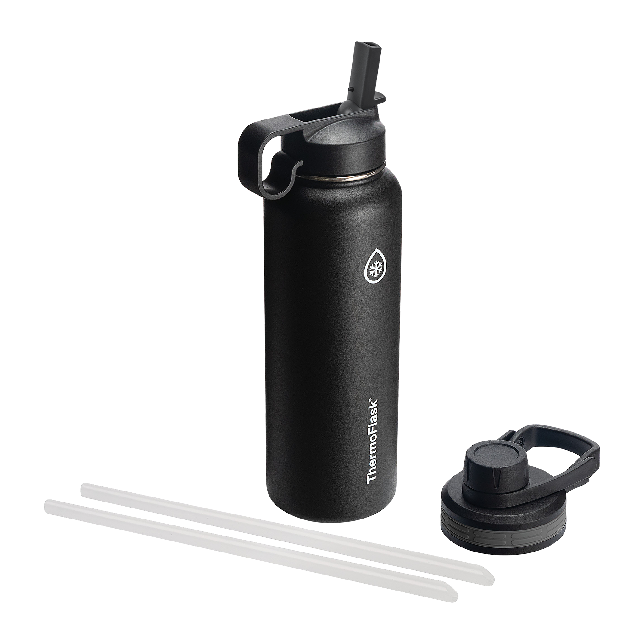 Takeya Originals 24 oz Black Double Wall Vacuum Insulated Stainless Steel Water  Bottle with Wide Mouth and Flip-Top Lid 