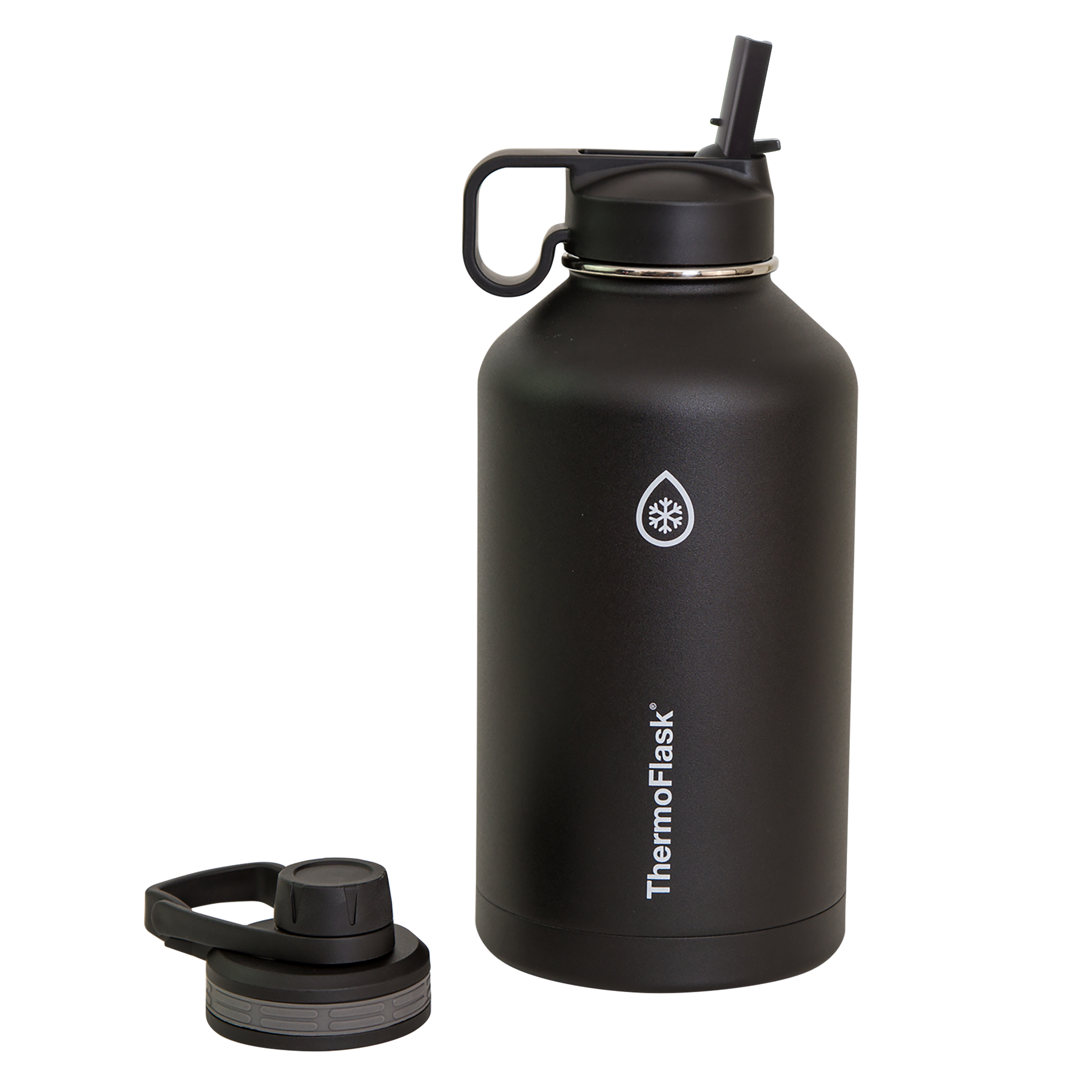 Thermoflask Double Stainless Steel Insulated Water Bottle 64 oz Black