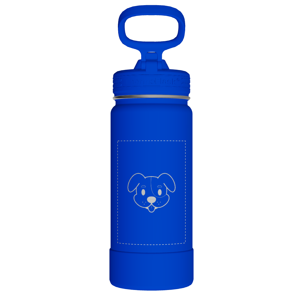 16oz Kids Water Bottle 2 Pack w/ Straw Lid - customized