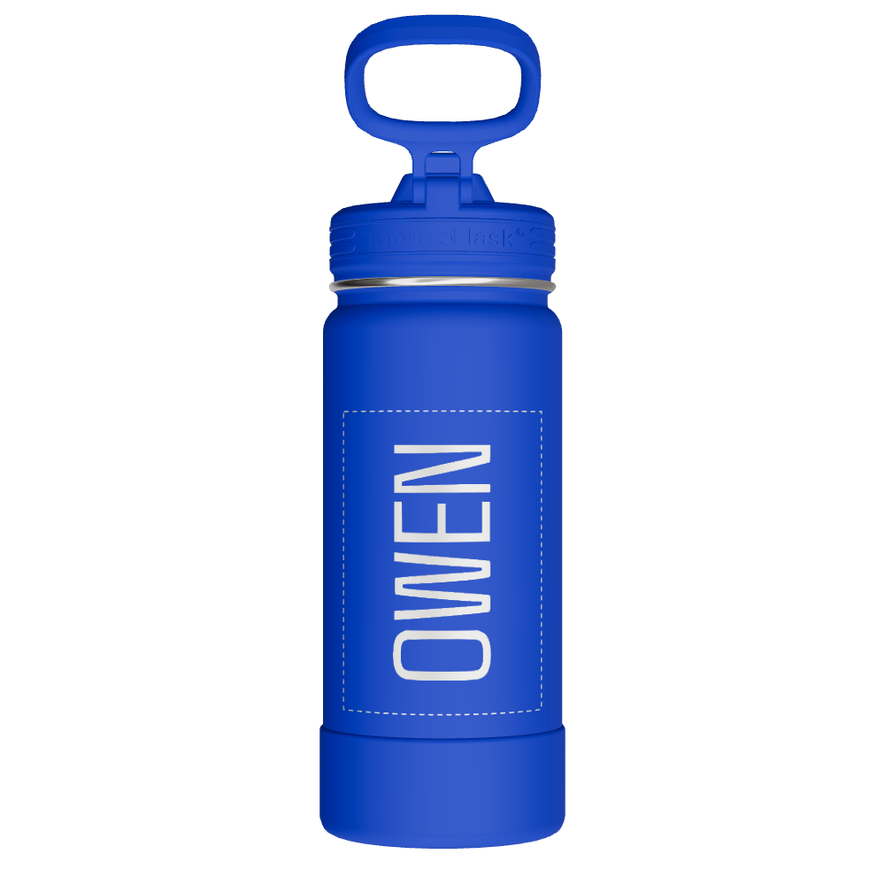 16oz Kids Water Bottle 2 Pack w/ Straw Lid - customized