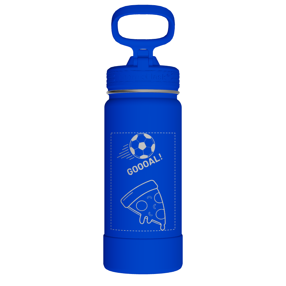 16oz Kids Water Bottle 2 Pack w/ Straw Lid - customized