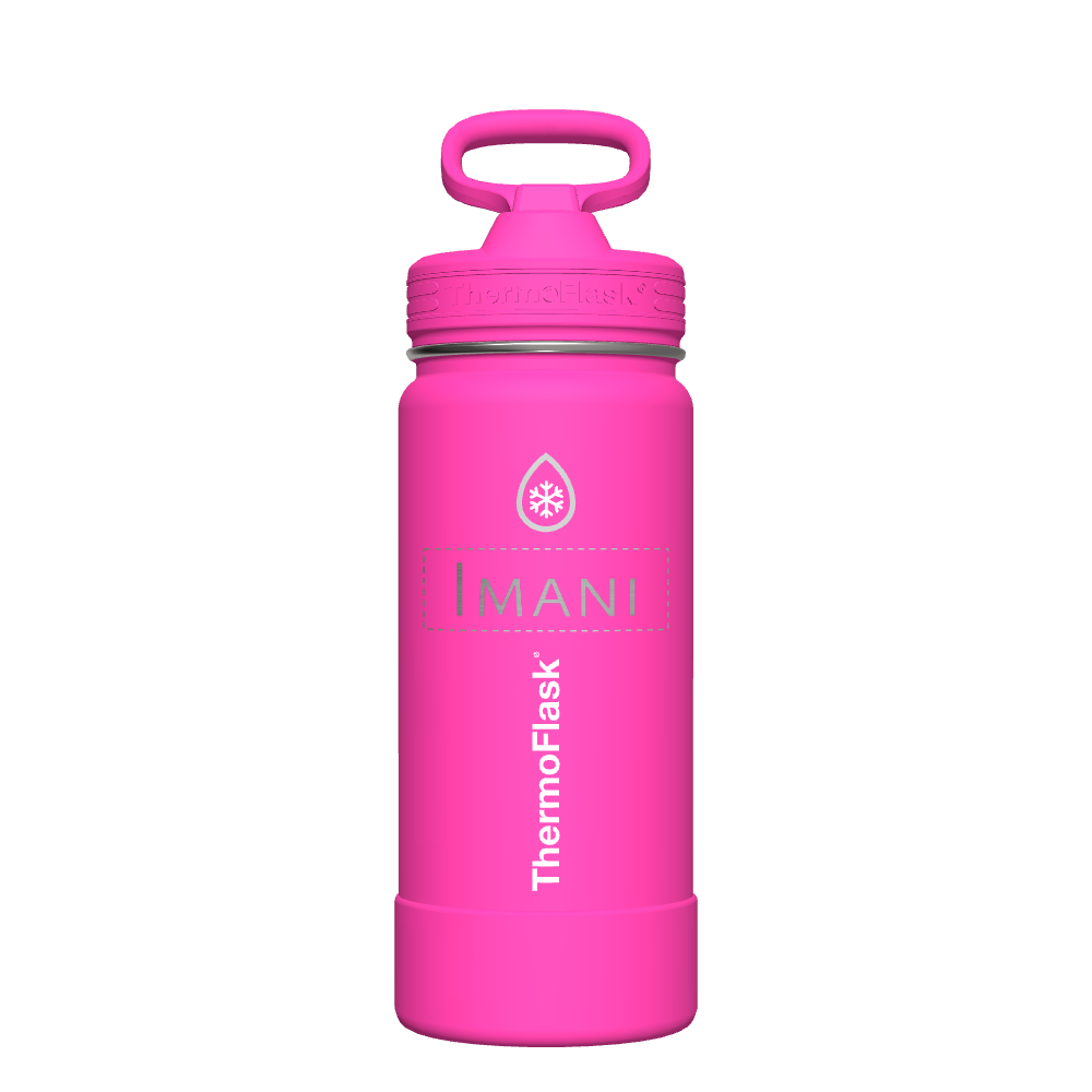 16 oz Kids Water Bottle 2 Pack w/ Straw Lid - customized