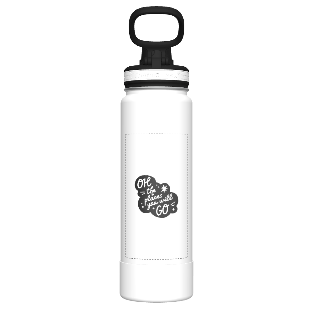 24 oz Bottle 2 Pack w/ Spout Lid - customized