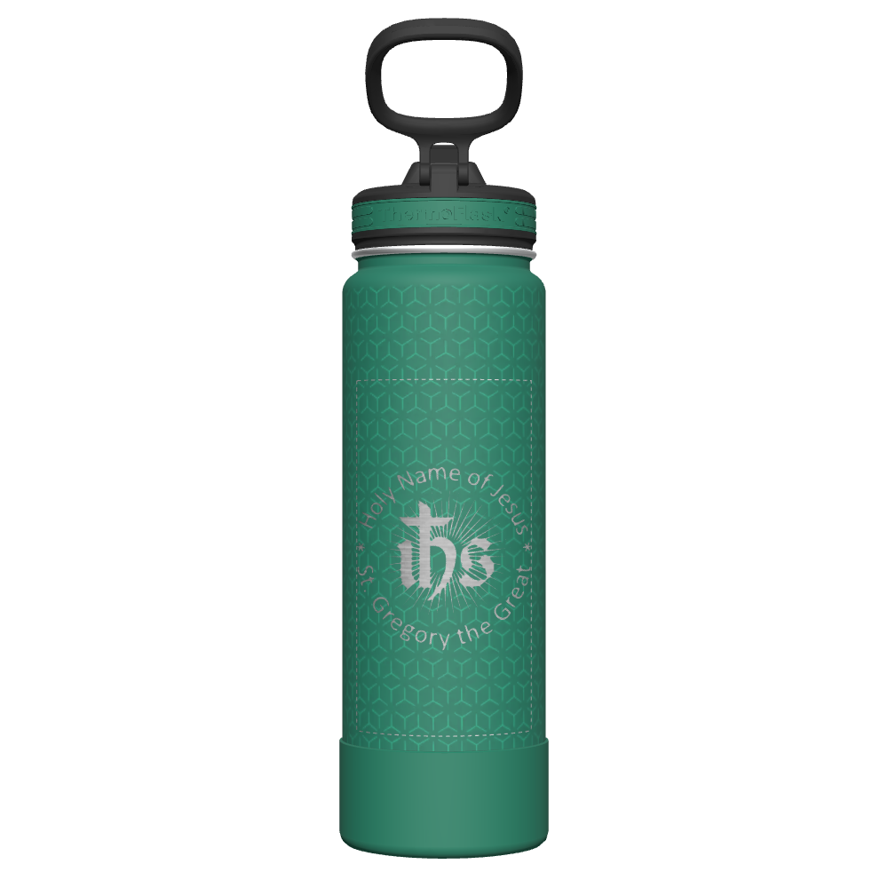 24 oz Bottle 2 Pack w/ Spout Lid + Straw Lid - customized