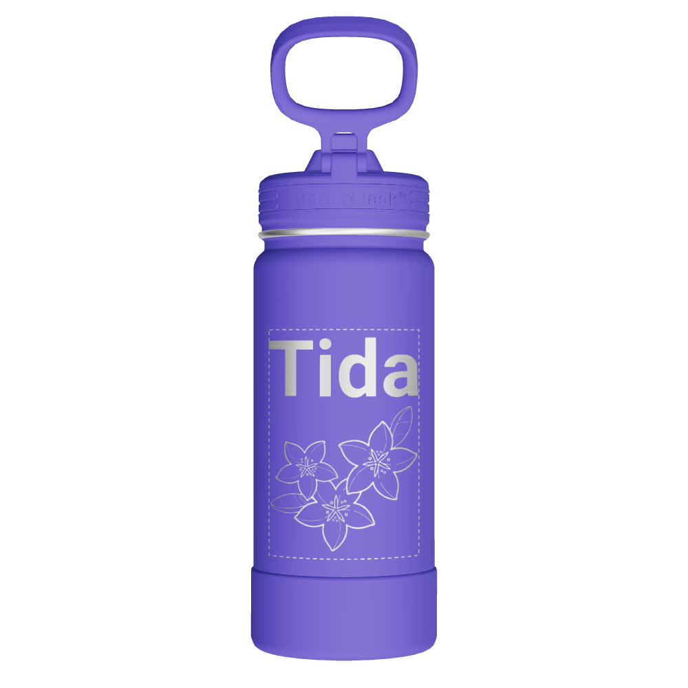 16oz Kids Water Bottle 2 Pack With Straw Lid - customized