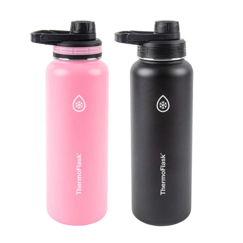 Thermoflask 40oz Stainless Steel Chug Water Bottle, Strawberry, Size: 3.75 x 3.25 x 11.93