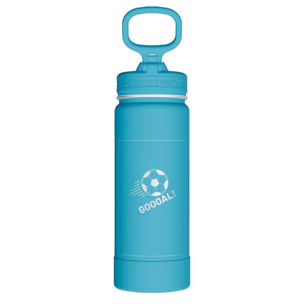 18oz Glow In The Dark Water Bottle with Straw Lid - customized