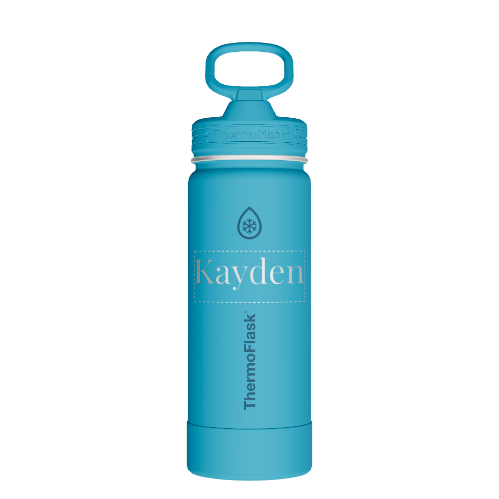 18oz Glow In The Dark Water Bottle with Straw Lid - customized