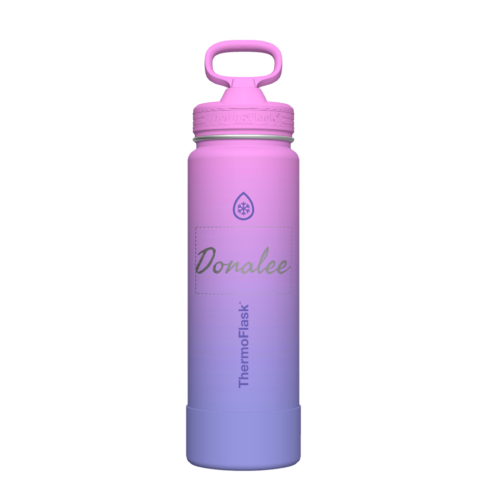 24oz Water Bottle with Straw Lid - customized
