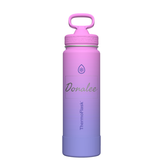 24oz Water Bottle with Straw Lid - customized