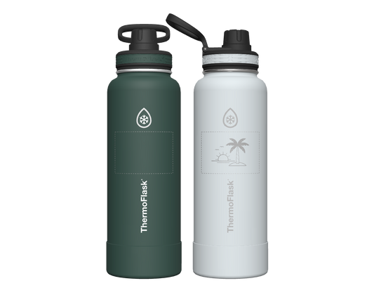 40 oz Bottle 2 Pack w/ Four Lid Combo - customized