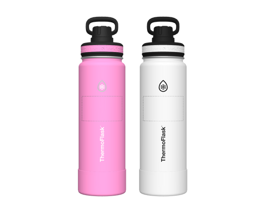24 oz Bottle 2 Pack w/ Spout Lid - customized