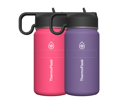 14 oz Kids Bottle 2 Pack w/ Straw Lid - customized