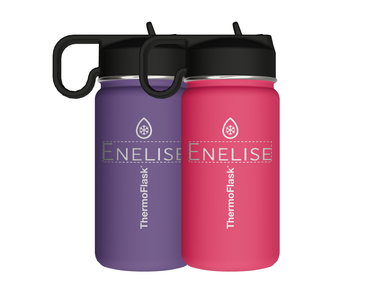 14oz Kids Bottle With Straw Lid (2 Pack) - customized