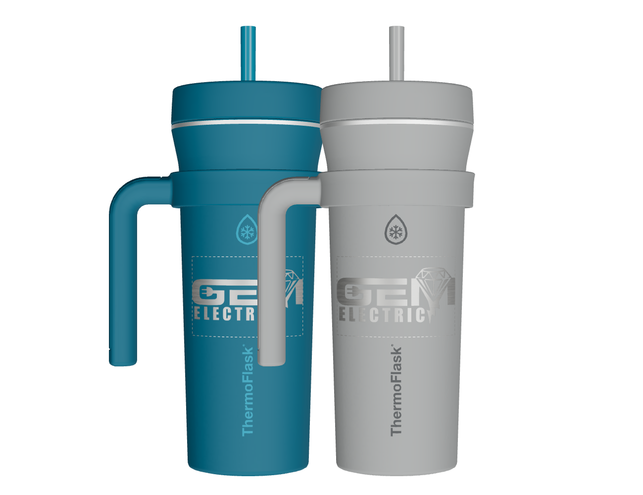 32oz Tumbler With Handle (2 Pack) - customized