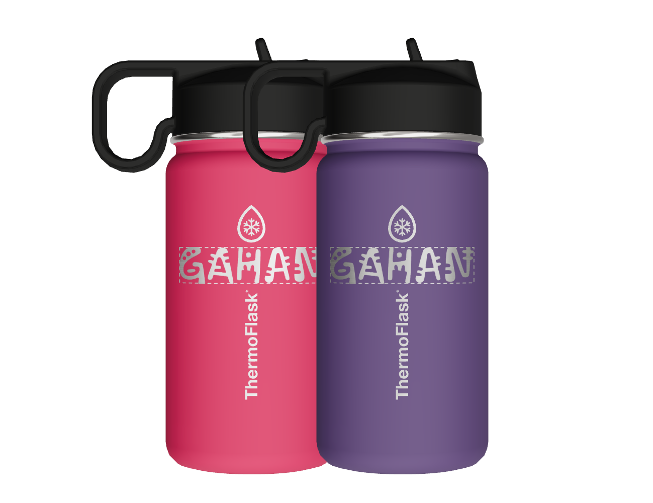 14oz Kids Bottle With Straw Lid (2 Pack) - customized