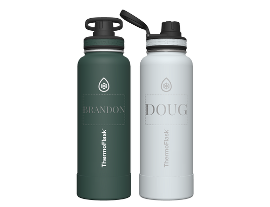 40 oz Bottle 2 Pack w/ Four Lid Combo - customized
