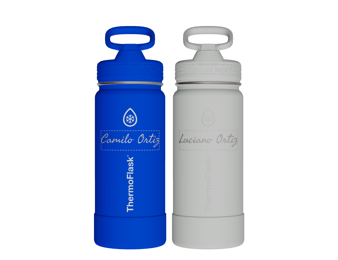 16oz Kids Water Bottle 2 Pack w/ Straw Lid - customized