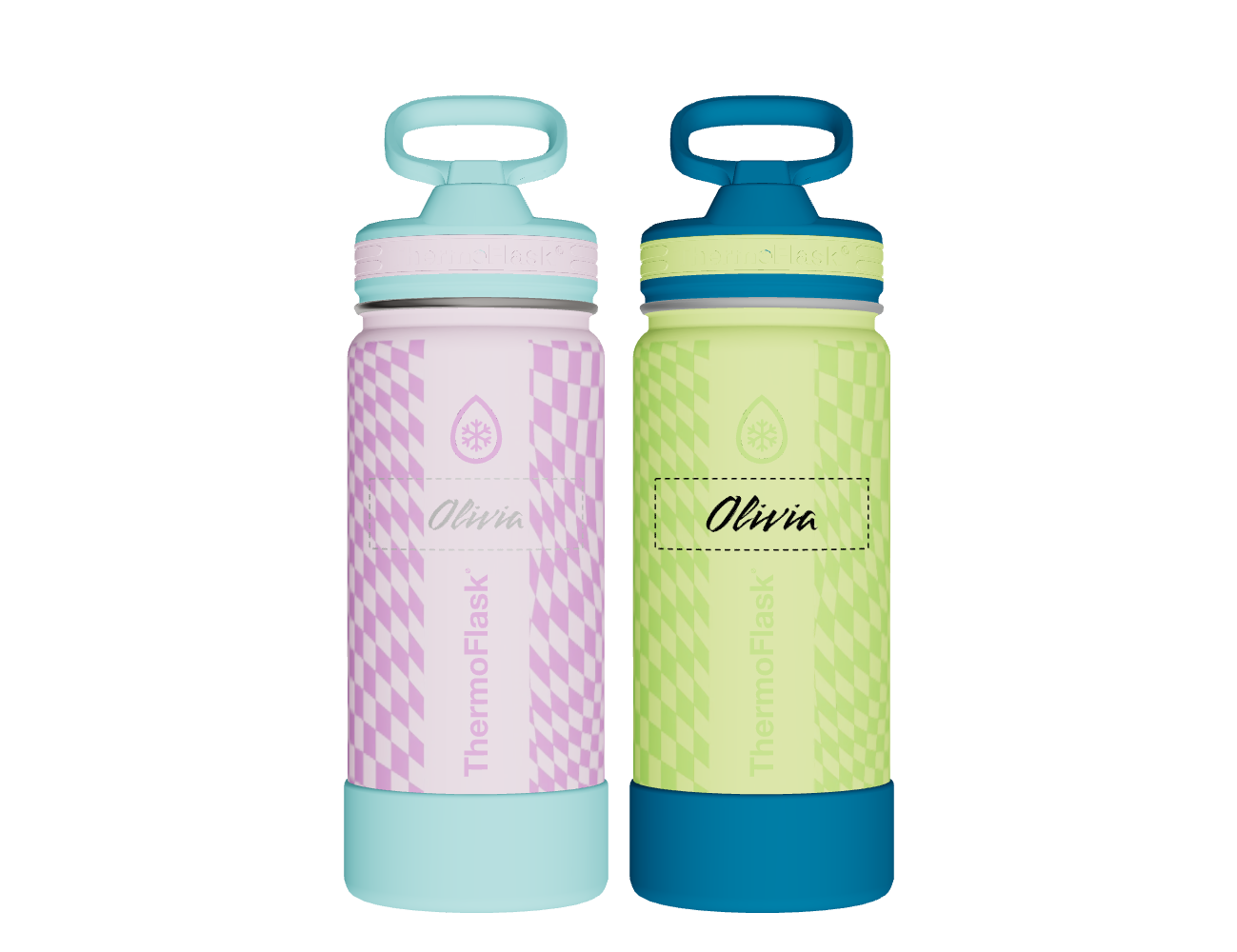 16oz Kids Straw Bottle 2 Pack - customized