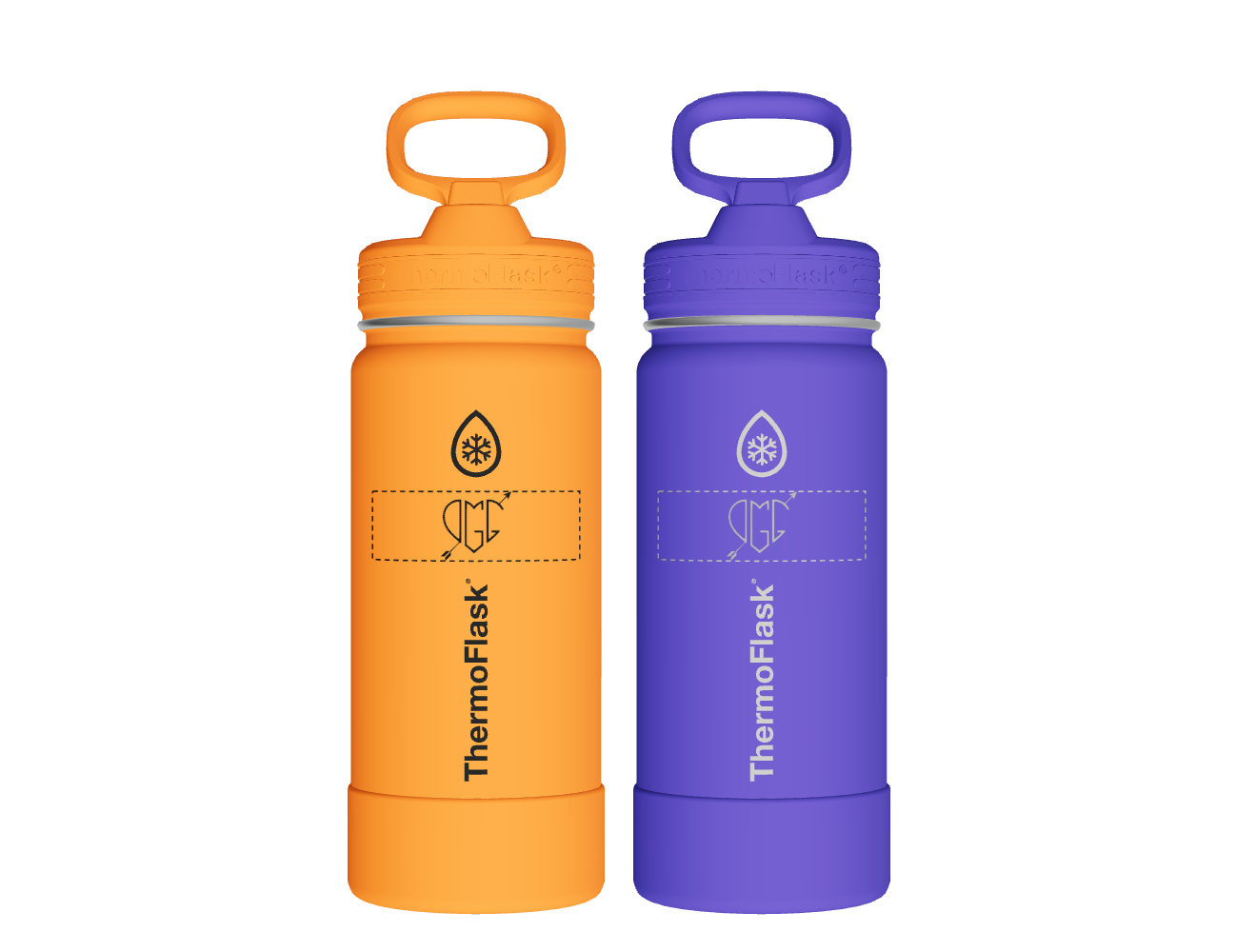 16oz Kids Water Bottle 2 Pack With Straw Lid - customized