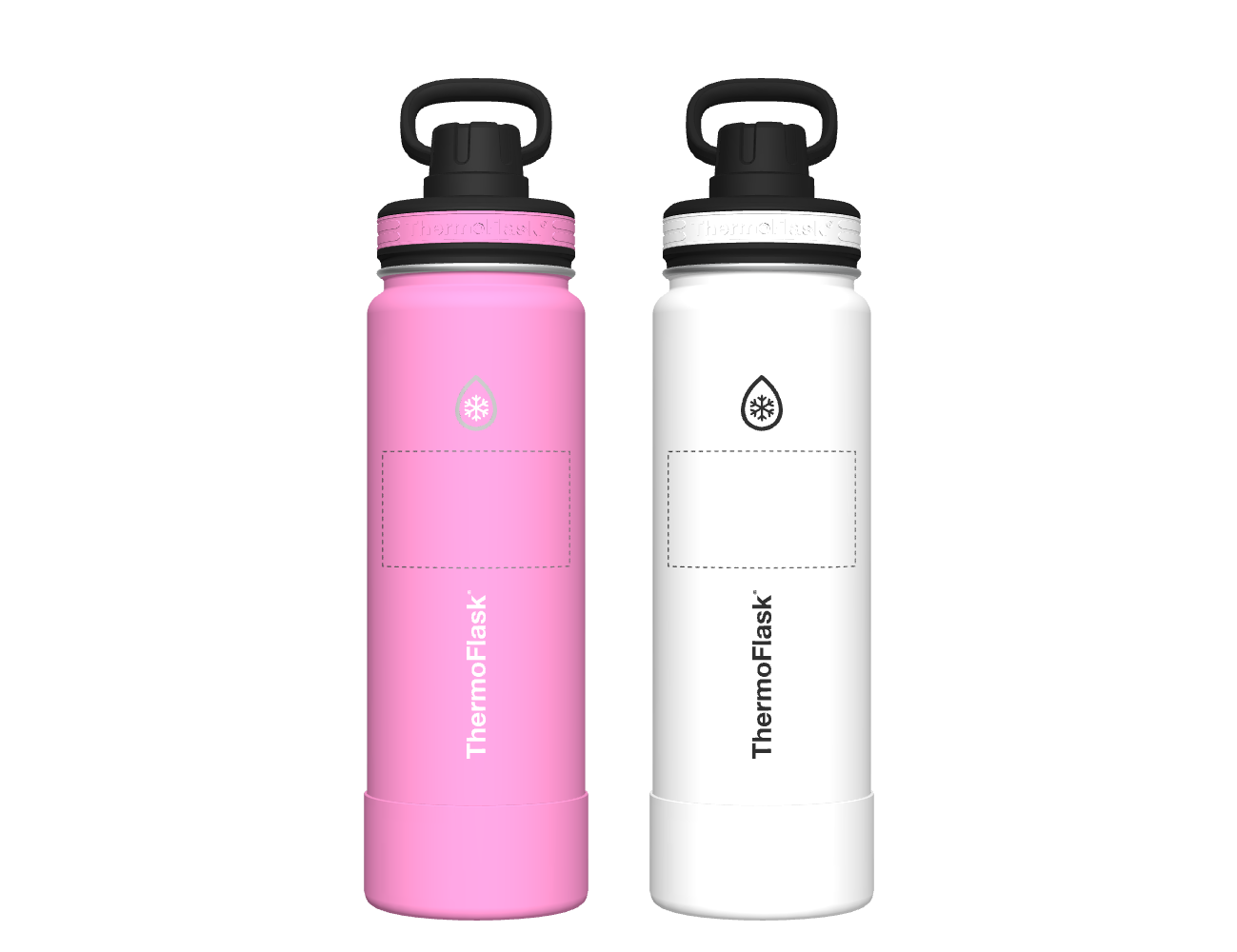 24 oz Bottle 2 Pack w/ Spout Lid - customized