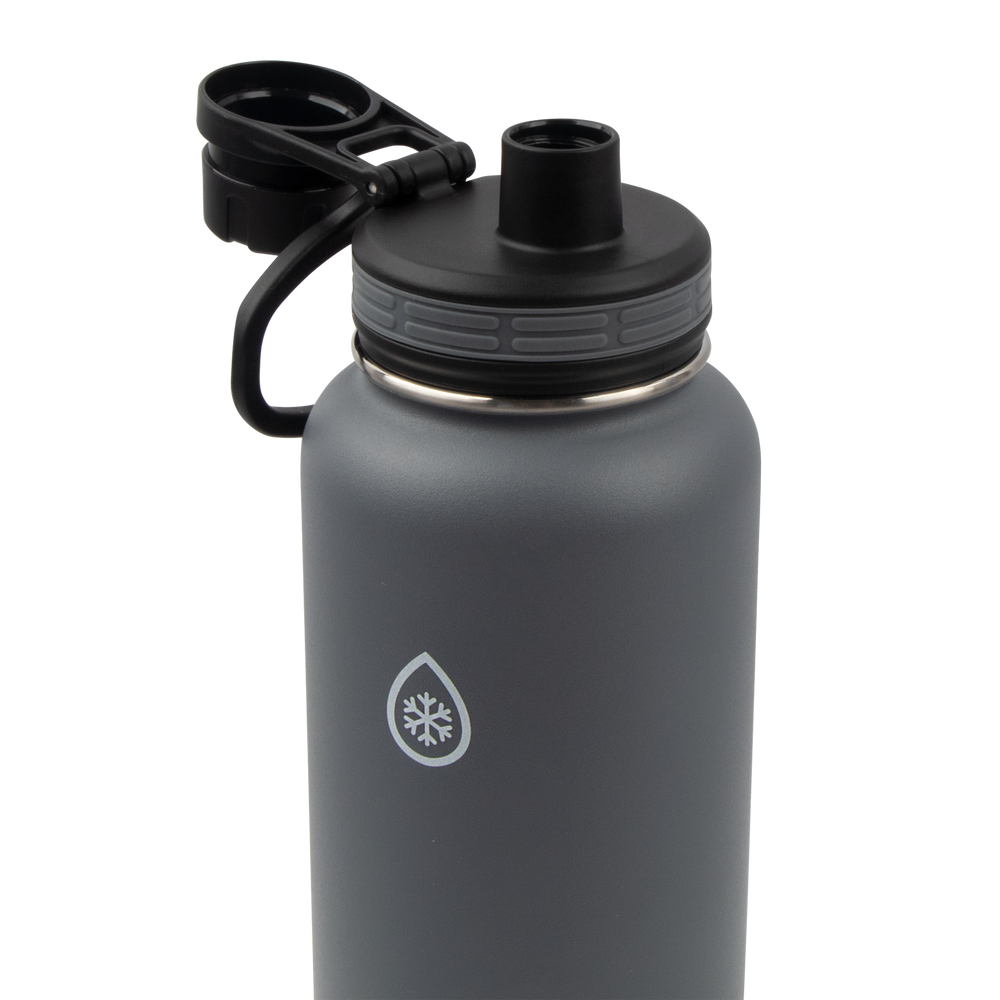 Iron Flask 40oz Stainless Steel Wide Mouth Hydration Bottle with Flex Straw Lid Dark Pine