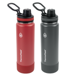 24oz Fire Cracker/Shadow Bottles.. ThermoFlask® Bottles with Spout Lid Two Pack, 24 oz