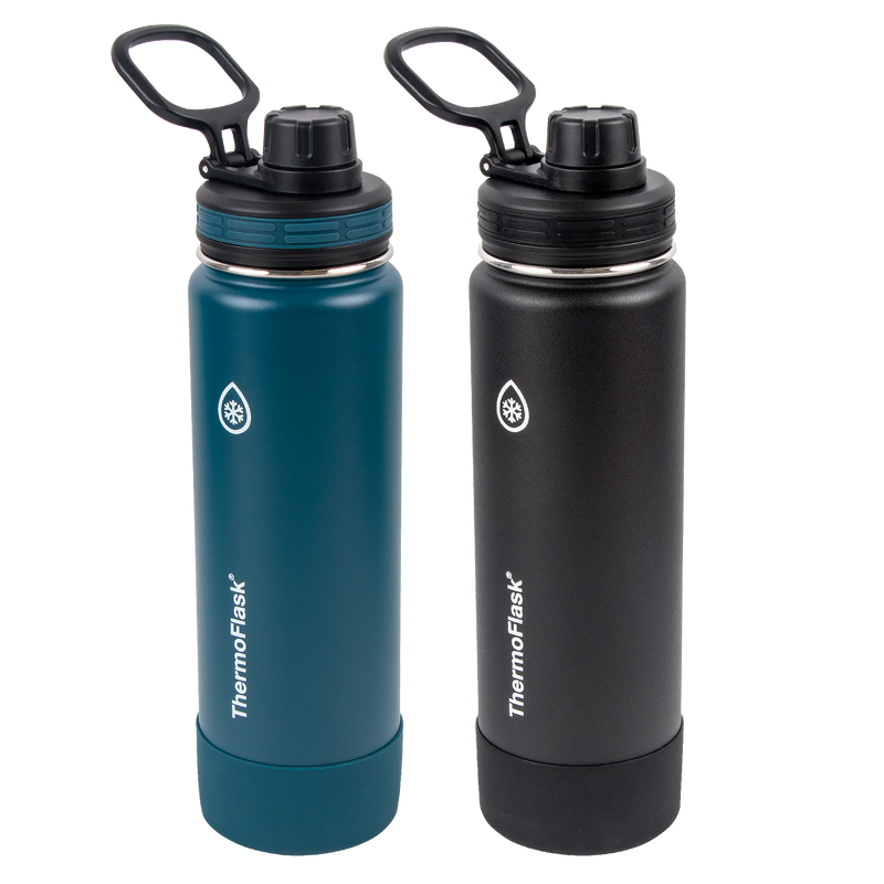 24oz Water Bottle Two Pack w/ Spout Lid – ThermoFlask