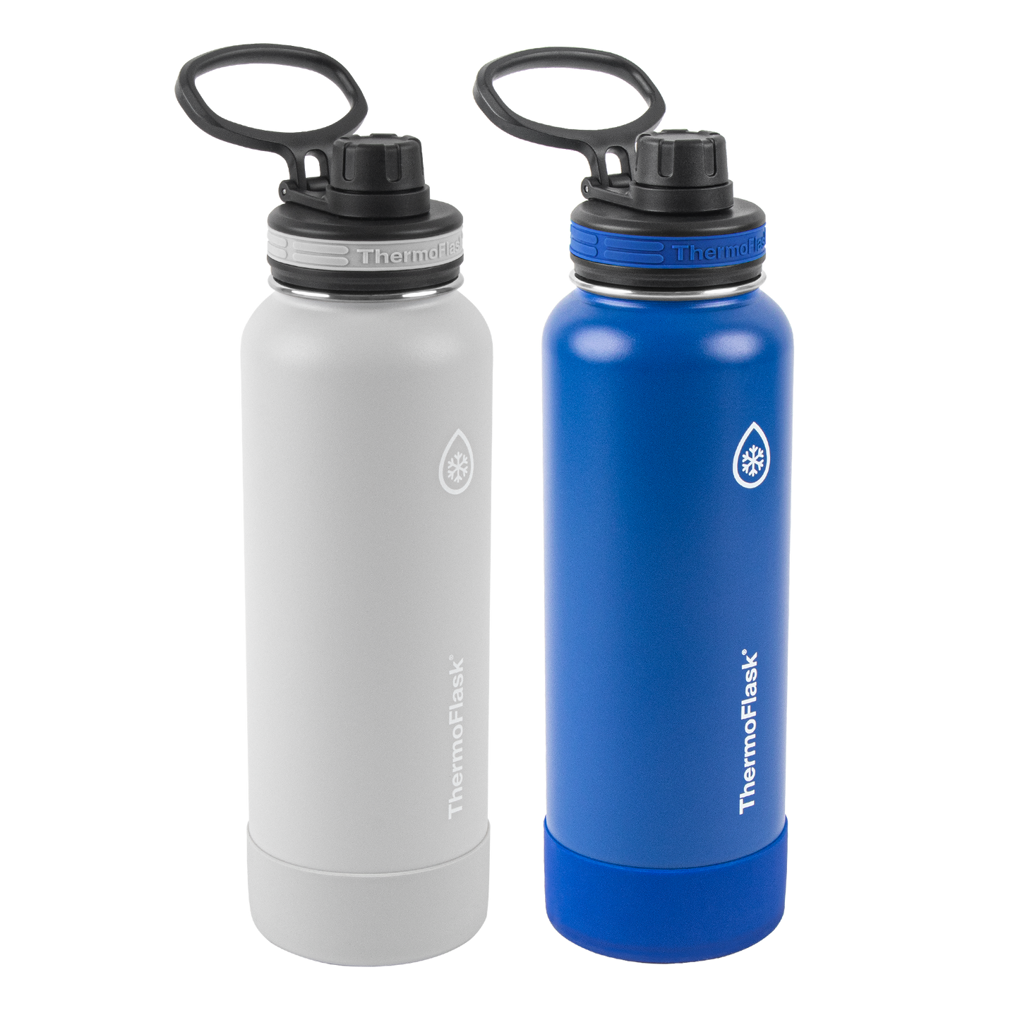 40oz Ice Grey/Azure Bottle with Spout Lids