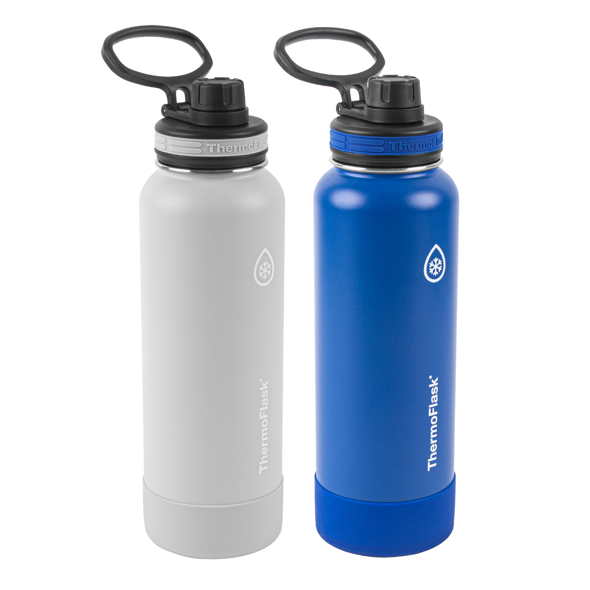 40oz Ice Grey/Azure Bottle with Spout Lids