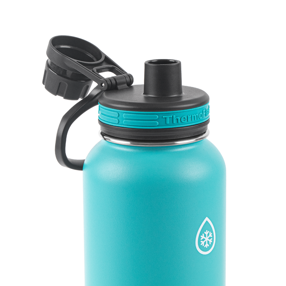 IRON Flask Sports Water Bottle 40OZ Wide Spout Lid (Pearl) & Iron Flask  22OZ Wide Spout (Twilight Blue) #4670