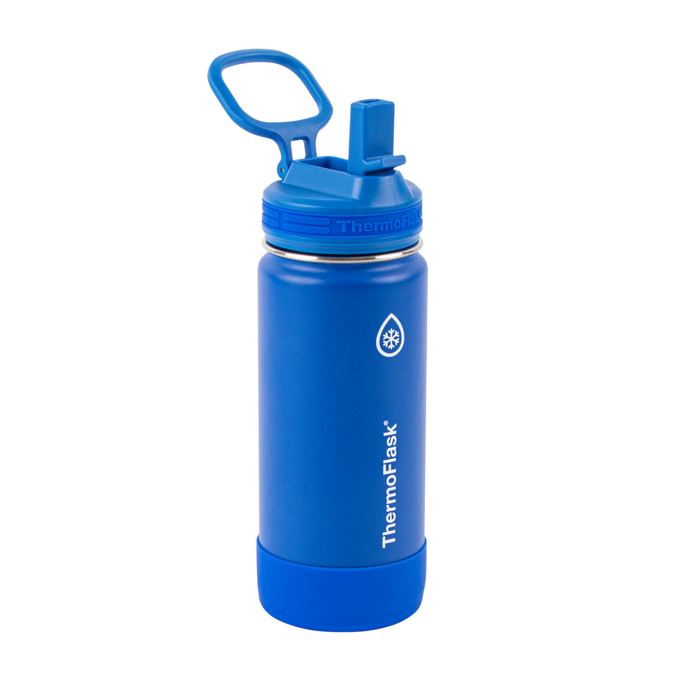 16oz Kids Water Bottle Two Pack w Straw Lid ThermoFlask