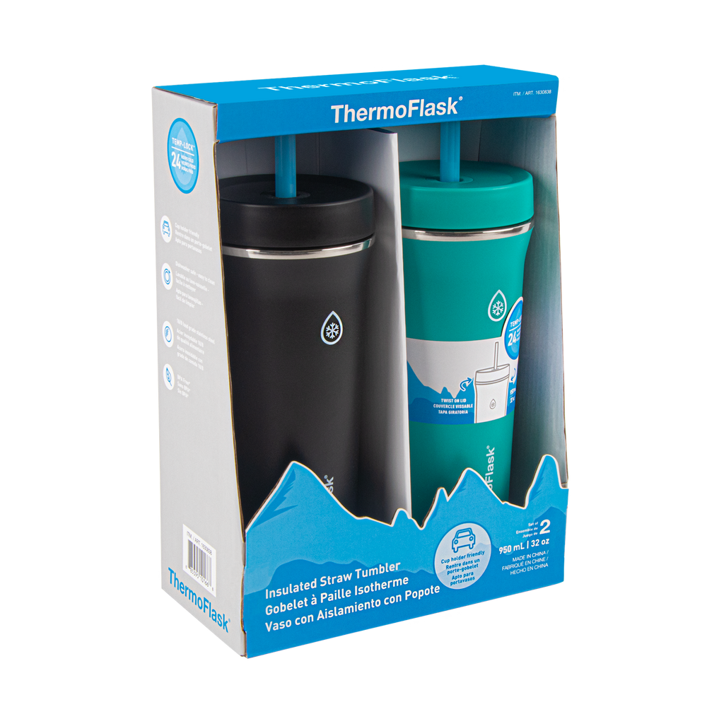 Straw Tumbler Tritan Straws 5pk ThermoFlask