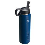24oz Cobalt insulated water bottle with Chug Lid and Straw Lid